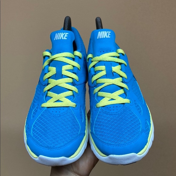 2012 Nike Flex Run Fitsole Turquoise Volt White Running Sneakers - Picture 13 of 16